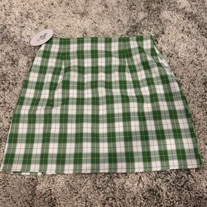 Princess Polly Green Plaid Skirt